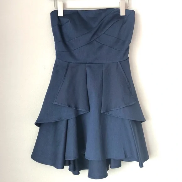 sachin and babi light blue dress Sequin Short Strapless Corset Dress by Abby Paris 94148 – ABC Fashion main image 0
